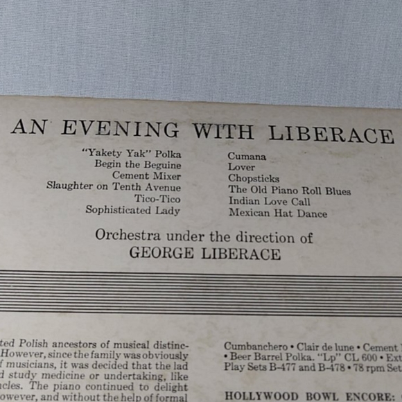 Vintage An Evening with Liberace 33 Vinyl Record - Picture 4 of 6